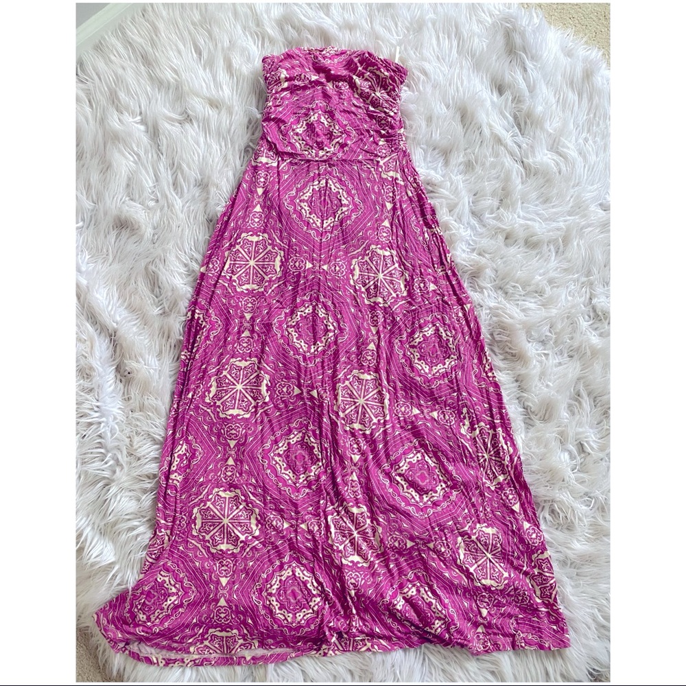 Strapless maxi summer dress